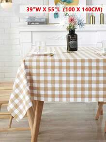 1pc Vintage Checkered Tablecloth, Skin-Friendly And Absorbent, Reusable For Weddings, Valentine's Day, Parties, Dining Rooms, Living Rooms, And Daily Decor