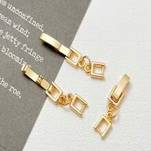 4pcs Copper Minimalist Hip-Hop Style Adjustable Extension Clasp For DIY Bracelet & Necklace - Multicolor - View 12
