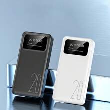 10000/20000mAh Powerbank ad alta capacità, caricatore portatile USB 5V2.1A, compatibile con la maggior parte dei dispositivi (2 uscite USB, Type-C, Micro), batteria al polimero di litio, display LED e digitale, stabile, adatto come regalo di laurea, regalo per single, regalo per damigelle, regalo per la festa del papà, regalo di proposta per damigelle, bomboniera per matrimonio, decorazione per feste di compleanno e articoli per matrimoni