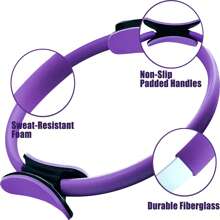 8er Pilates Widerstandskreis-Set, bestehend aus: 38cm/14,96" Pilates Widerstandskreis, 3 Stücke Widerstandsbänder, Yoga-Ball, Dehnungsgurt, Widerstandsschleife, Aufbewahrungstasche - Pilates und Yoga Fitnessausrüstung für Zuhause - geeignet für Frauen - perfekte Geschenkidee
