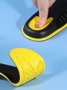 3ANGNI 1 pereche de branțuri interioare cu pernă din GEL galben strălucitor, tampoane confortabile din PU elastice, absorbante de șocuri, pentru încălțăminte sport și casual, adidași, pantofi de alergare