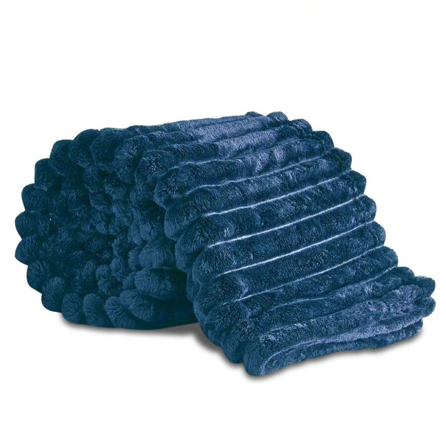 VELVETIO Osum Chunky Cord Ribbed Throws Soft Large Fluffy Cosy Sofa Bed Settee Blankets