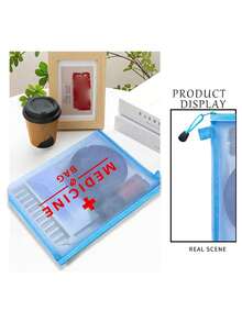 Borsa organizzatrice per buste mediche, borsa portatile con croce rossa, custodia per medicinali e cosmetici, borsa per prodotti per la cura della pelle, elementi essenziali da viaggio, forniture per dormitori, regalo per la sposa, regalo per la festa della mamma, regalo di compleanno, regalo per amici e insegnanti, borsa per medicinali, organizer per il bagno, custodia per gioielli, borsa per lucidalabbra e cosmetici, borsa da toilette per studenti universitari, regalo per moglie, famiglia, amici, colleghi - Multicolore - Visualizzare 4