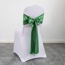 10 pièces Écharpe de chaise en satin avec nœud papillon, écharpes de chaise en satin vert sauge pour mariage, réception, événement, hôtel, décoration de chaise, convient pour toute fête intérieure ou extérieure. Décoratif et fonctionnel. Également applicable pour les fêtes de vacances, les mariages, les célébrations d'anniversaire, les sacs en organza, les chemins de table, les artisanats DIY, la décoration d'intérieur et les décorations de fête
