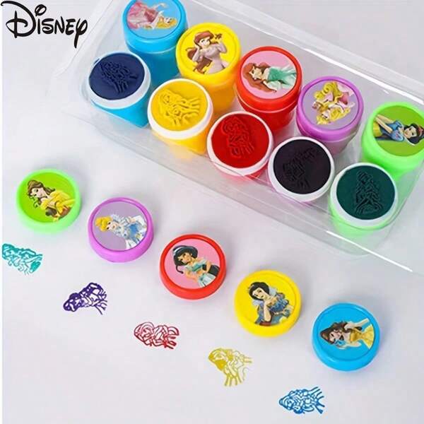 Disney 10pcs Disney Princess Stamp Set - Elsa, Snow White, Belle, Etc. - Perfect For Birthday Parties, Teacher Rewards, And Unicorn Themed Events