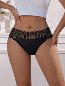 Aofeiqike 3 piezas de bragas de encaje de estilo europeo de alta calidad para mujeres, shorts cómodos y sexy de cintura media, ropa interior elegante y casual para damas, estimulante de la dopamina