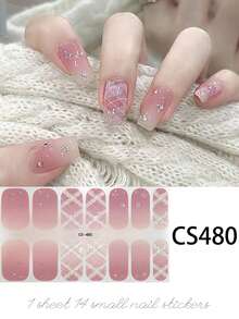 14 Pcs Nail Stickers, Glitter Design Butterfly Flower Heart, Full Wrap Nail Art Stickers, Colorful Nail Polish Nail Stickers, Salon Nail Art Nail Art Set For Women - Follow Your Heart - View 11