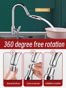 1pc Faucet Splash Guard, Rotatable Kitchen Sink Sprayer Head Extender