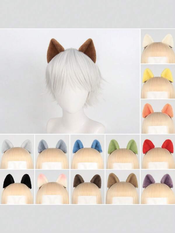 Diadema con orejas de gato travieso, accesorio de disfraz de orejas de gato lindo para fiestas, Halloween