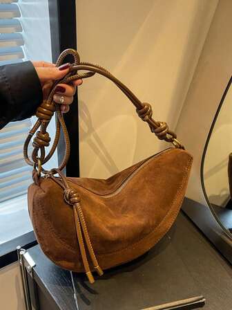 Bolso de hombro y bandolera para mujer de nueva temporada primaveral, de gran capacidad, diseño personalizado con forma asimétrica y estampado de empanadillas, de peso ligero