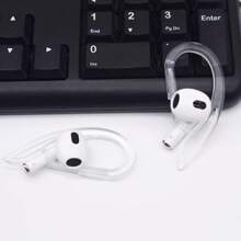 1 Pair Rotating Silicone Anti-Lost Ear Hooks, Compatible With Apple Pro Bluetooth Earphones