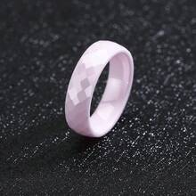 6毫米陶瓷女士结婚戒指，粉色、紫色、黄色简约素圈戒指，防刮擦低过敏材质，佩戴舒适，是母亲节或送给闺蜜的理想礼物，美国尺码5-12 - 陶瓷 - 查看 5
