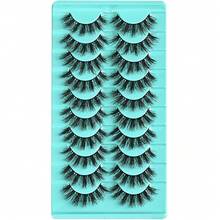 Mink Lashes Wispy Eyelashes 10 Pair Natural Fake Lash Pack Fluffy Lashes False Short Strips Eyelash Reusable 3D Cat Eye Pestañas Cluster Set That Looks Like Extensions For Daily Makeup - Separated Volume Lash | 9-16mm - View 5