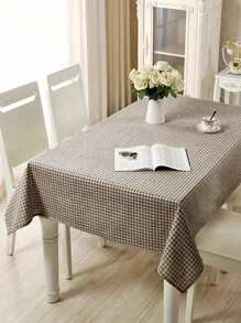 1pc Vintage Checkered Tablecloth, Skin-Friendly And Absorbent, Reusable For Weddings, Valentine's Day, Parties, Dining Rooms, Living Rooms, And Daily Decor
