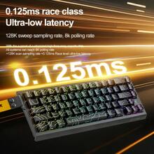 ATTACK SHARK X68 HE 8000Hz Rapid Trigger Keyboard, 0.01mm RT Accuracy Wired Gaming Keyboard With Magnetic Switch, Adjustable Actuation, Rapid Trigger, Snap Tap, RGB Lighting For PC