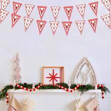 12pcs Crawfish Triangle Flag Banner, Crawfish Party Decorations, Red Plaid Hanging Banner For Crawfish Boil, Birthday Crawfish Festival Summer Shrimp Party Supplies - Multicolor - View 3