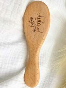 1pc Personalized Bear/Pumpkin Kitten Name Brush, Laser Engraving, Souvenir Gift, Bath Product Gift, Personalized Men's And Women's Hairbrushes, Youth's Products, Engraved Name Brush, Customized Gifts, Autumn Home Refresh, Xmas Decoration