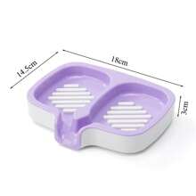 1pc Deluxe Dual-Layer Candy-Color Soap Dish, Self-Draining Design, Easy To Clean, No Suction Cup Needed, Keeps Soap Dry, Minimalist Style, Fits Various Sizes Of Soap, Suitable For Vanity, Bathroom