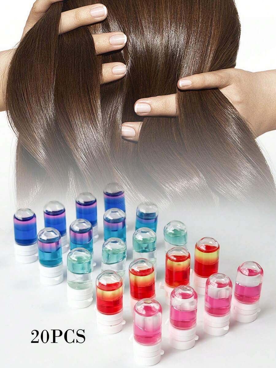 20粒胶囊旅行装护发精油持久保湿滋养干燥受损发质光泽增强旅行护发 - 彩色 - 查看 1