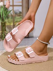 Sandalias de playa con suela de EVA, ajustables con hebilla para adolescentes
