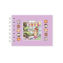 Mini Coloring Book 50 Sheets Hardcover 180g Drawing Notebook Painting Coloring Book - 紫色 - 查看 1