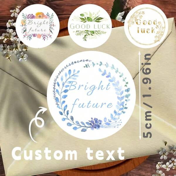 54 pezzi/108 pezzi/162 pezzi/20 pezzi/40 pezzi/60 pezzi Etichette personalizzabili con testo per inviti di matrimonio, adesivi con testo personalizzato, adesivi personalizzati, adesivi per decorazione di scatole regalo, decorazioni per inviti di matrimonio, compleanni e festività con testo personalizzato