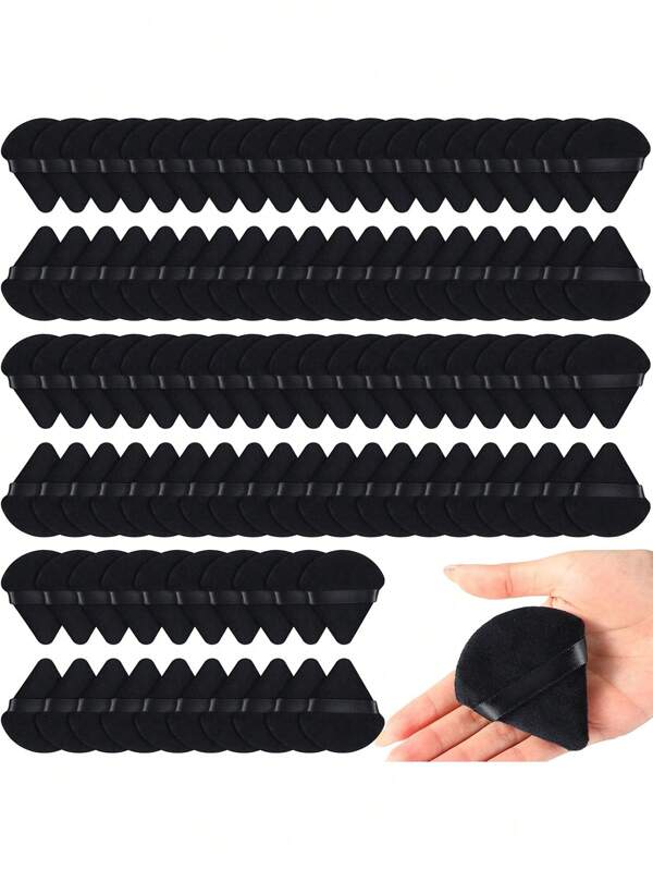 20/50/80/100 pièces Éponge de maquillage triangulaire douce et poudreuse pour le visage. Houppettes de poudre pour maquillage en velours lâche, convient pour une utilisation à sec ou avec de l'eau. Outils de maquillage