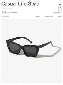 1 pièce Lunettes de mode vintage femme à l'œil de chat en acrylique avec contraste de couleurs, convient pour les sorties, les tenues et les cadeaux de vacances d'été, extérieur, voyage