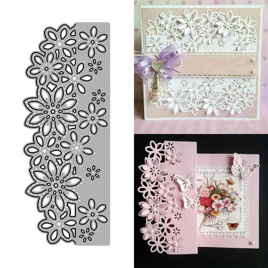 1pc Flower Border Series Metal Die Cutting For DIY Scrapbook Making Greeting Cards And Paper Crafts Metal Cutting Mold