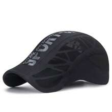 1 pieza Nuevo gorra tipo deportiva con letra SPORT para hombre, transpirable, alta protección solar, bloquea efectivamente los rayos UV, diseño ajustable, cómodo y fácil de usar, gorra de malla de secado rápido con protección solar para exteriores