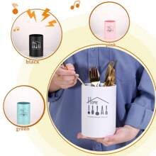 1 Set di 4 Portacucchiai in acciaio inossidabile colorati, organizer da tavolo per posate, portautensili, accessori per cucina, decorazione per la casa, adatto per cucina, ristorante, festa, campeggio, esterno, riunioni, regalo per amici e famiglia