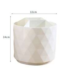 1pc Rotatable Makeup Brush Storage Box Desktop Round Eyebrow Pencil Lipstick Holder Makeup Organizer Cosmetics Container Brush