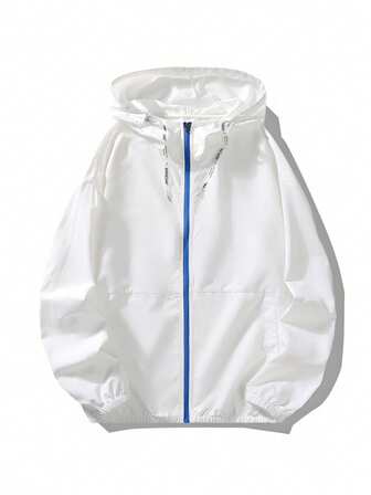 女士轻盈夏季 UPF50+ 防晒连帽夹克，长袖防晒衬衫，带口袋