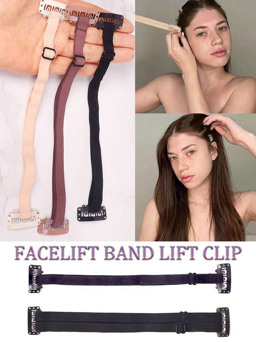 nunify 1PC Belt Instant Face Lift Band Invisible Hairpin To Remove Eye Fishtail Wrinkles Face Lift Patch Reusable Face Lift Tape Adjustable Wrinkle Removal Elastic Belt Soft Import Stainless Clips - Multicolor - View 1