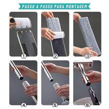 Kit 3 Magic Spray Mop Floor Mop With Tank Microfiber Cleaning Squeegee Reusable Refill - 什錦 - 查看 4