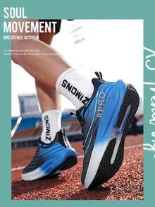 Unisex All-Season Lightweight Shock-Absorbing Real Popcorn Sole Carbon Board Running Sports Shoes For Teenagers - Black - View 3