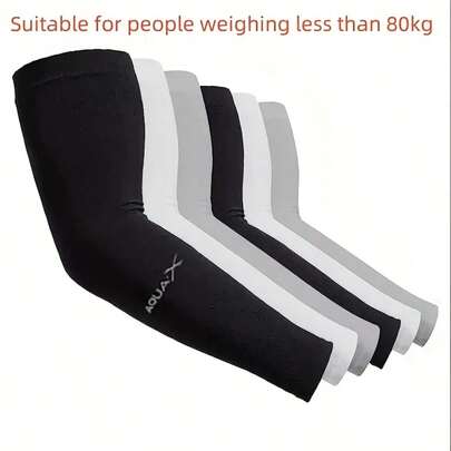 1-5-6对男女款冷却臂套，压缩防晒臂套，适用于骑自行车、驾驶、高尔夫和跑步