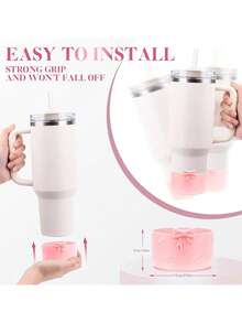 1 件/4 件蝴蝶结硅胶水瓶套，美观时尚防水减震水瓶配件，防滑、防震、降噪、防尘便携式水瓶配件，兼容 30/40 盎司、旅行、运动、健身水瓶