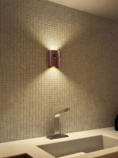 USB Rechargeable Motion Sensor Magnetic Wood Grain Night Light, LED Bedside Reading Smartly Linked Stair Light. It Is Lighting, Corridor Home ation. view 8