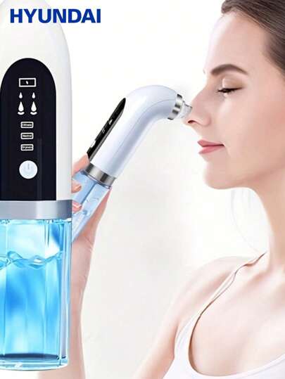 HYUNDAI Blackhead Remover Vacuum 6 Head Pore Cleaner Extractor Electric Suction Blackhead Vacuum Remover Portable Personal Use Electric Acne Pore Cleaner Blackhead Vacuum Remover