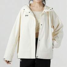 Under Armour Women's Outerwear 2026 Spring New Sporty Casual Windproof Hooded Jacket Windbreaker 23600402-101 - White - View 6