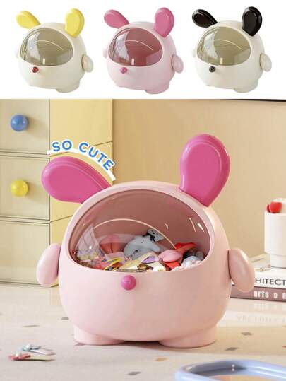 1pc Hair Accessory Organizer With Flip Lid - Multi-Use Storage For Make-Up, Candy, Keys, Jewelry | Desk Bin For Office, Dorm, Bedroom | Gift For Girls, Birthdays, Back To School,Christmas Decorations.