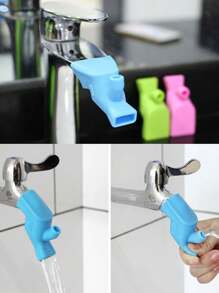 1pc/2pcs Portable Simple Gargle And Toothbrush Cup Silicone Faucet Extension Water Guide Useful Handwashing Facilitator