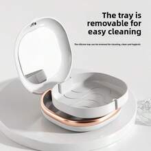 1pc Smooth Magnetic Denture Case, Plastic Denture Storage Box Vacation Travel Accessories Summer Travel Essentials Travel - Multicolor - View 5