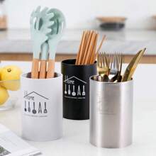 1 Set di 4 Portacucchiai in acciaio inossidabile colorati, organizer da tavolo per posate, portautensili, accessori per cucina, decorazione per la casa, adatto per cucina, ristorante, festa, campeggio, esterno, riunioni, regalo per amici e famiglia