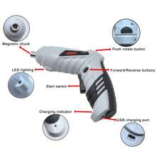 Electric Cordless Screwdriver Set, With A Built-In Rechargeable Battery, Free From Power Constraints, And Equipped With A Tool Box For Easy Carrying And Use When Going Out. The Handle Is Wrapped In Rubber For A More Comfortable Grip