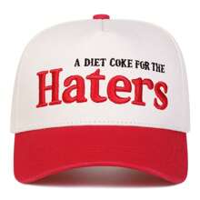 1 Stück Frauen "A Diet For The Haters" gestickte Trucker Mütze, lässiger Straßen-Stil Baseballkappe für Frühling, Herbst, Urlaub, Reisen