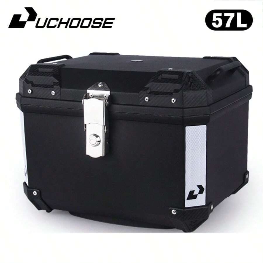 57L Tail Box Motorcycle Universal Trunk For R1200GS R1250GS F800GS F850GS G310gs Top Rear Luggage Tool Tail Box Large Capacity - 默黑 - 查看 1
