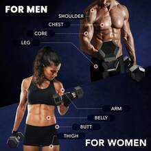 2025 Hottt New Arrivals-FK Sports Dumbbells (Set Of 2), Weight Dumbbells Set 2.5Kg, 5kg, 7.5kg, 10kg, 12.5kg, 15kg, 20Kg In Pair - Hex Dumbbells Set For Women & Men - Gym Equipment For Home - Weights Set-10KG - Bildfarbe - View 5