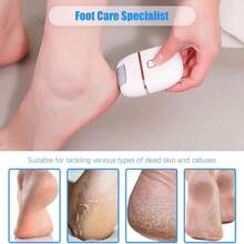 USB Rechargeable Electric Foot File Grinding Machine, Electric Foot Polisher & Callus Remover, Portable Dead Skin Remover, Rechargeable Waterproof Foot Care Tool For Smooth Feet